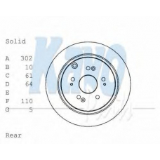 BR-2260 KAVO PARTS Тормозной диск