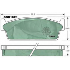 GDB1021 TRW Комплект тормозных колодок, дисковый тормоз