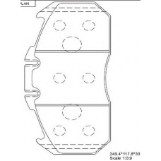 KD0909 ASIMCO Комплект тормозных колодок, дисковый тормоз