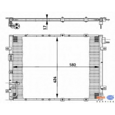 8FC 351 302-141 HELLA Конденсатор, кондиционер