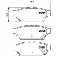 P 54 053 BREMBO Комплект тормозных колодок, дисковый тормоз