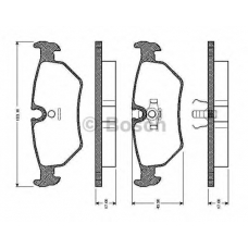 0 986 TB2 144 BOSCH Комплект тормозных колодок, дисковый тормоз