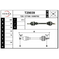 T29039 EAI Приводной вал