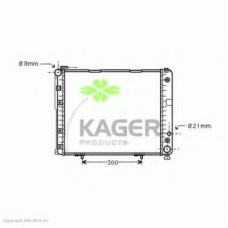 31-0614 KAGER Радиатор, охлаждение двигателя