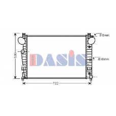 135270N AKS DASIS Радиатор, охлаждение двигателя