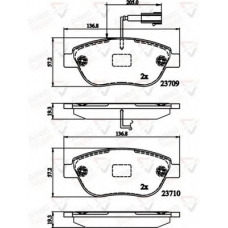 ADB12140 COMLINE Комплект тормозных колодок, дисковый тормоз