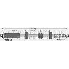 BBH6849 BORG & BECK Тормозной шланг