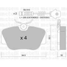 22-0041-0K METELLI Комплект тормозных колодок, дисковый тормоз