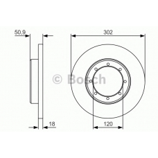 0 986 479 U60 BOSCH Тормозной диск