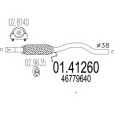 01.41260 MTS Труба выхлопного газа