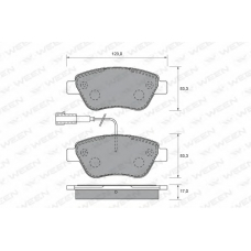 151-1969 WEEN Комплект тормозных колодок, дисковый тормоз