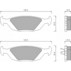 451182 ROULUNDS Комплект тормозных колодок, дисковый тормоз