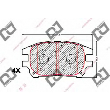 BP1633 DJ PARTS Комплект тормозных колодок, дисковый тормоз