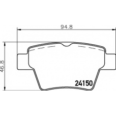 N-1188 COBREQ Комплект тормозных колодок, дисковый тормоз