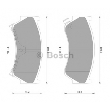 0 986 AB2 307 BOSCH Комплект тормозных колодок, дисковый тормоз