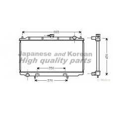 N652-10 ASHUKI Радиатор, охлаждение двигателя