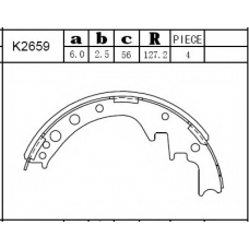 K2659 ASIMCO Комплект тормозных колодок