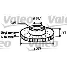 186871 VALEO Тормозной диск