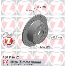 430.1476.52 ZIMMERMANN Тормозной диск