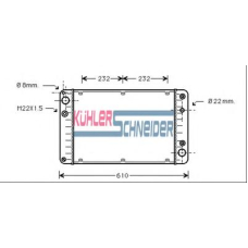 0800501 KUHLER SCHNEIDER Радиатор, охлаждение двигател