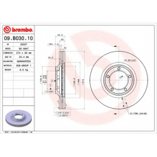 09.B030.10 BREMBO Тормозной диск