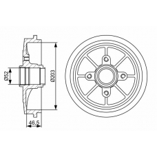 0 986 477 126 BOSCH Тормозной барабан