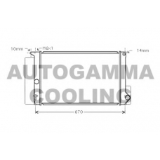105179 AUTOGAMMA Радиатор, охлаждение двигателя