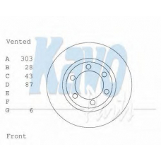 BR-3242 KAVO PARTS Тормозной диск