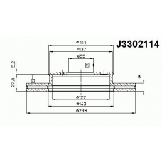 J3302114 NIPPARTS Тормозной диск