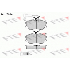 BL1259B4 FTE Комплект тормозных колодок, дисковый тормоз