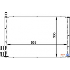 8FC 351 300-351 HELLA Конденсатор, кондиционер