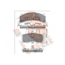 RB1563 R BRAKE Комплект тормозных колодок, дисковый тормоз