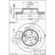 09.5296.10 BREMBO Тормозной диск