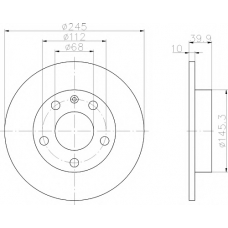 8DD 355 107-542 HELLA PAGID Тормозной диск