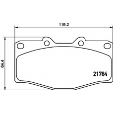 8DB 355 016-251 HELLA PAGID Комплект тормозных колодок, дисковый тормоз