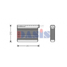059160N AKS DASIS Теплообменник, отопление салона