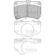 601018 VALEO Комплект тормозных колодок, дисковый тормоз
