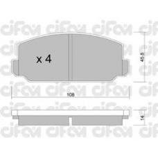 822-461-0 CIFAM Комплект тормозных колодок, дисковый тормоз