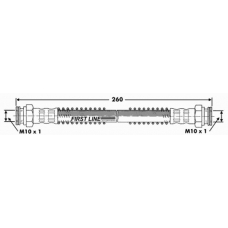 FBH6644 FIRST LINE Тормозной шланг