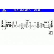 24.5112-0395.3 ATE Тормозной шланг