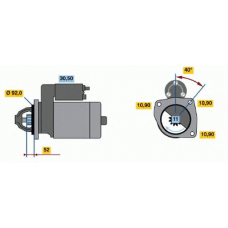 0 986 017 080 BOSCH Стартер