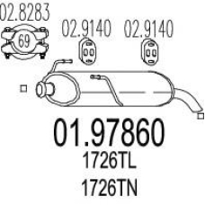 01.97860 MTS Глушитель выхлопных газов конечный