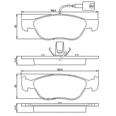 0 986 424 593 BOSCH Комплект тормозных колодок, дисковый тормоз