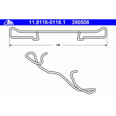 11.8116-0118.1 ATE Пружина, тормозной суппорт
