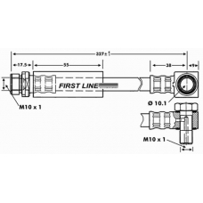 FBH6737 FIRST LINE Тормозной шланг