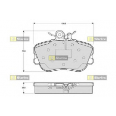 BD S818P STARLINE Комплект тормозных колодок, дисковый тормоз