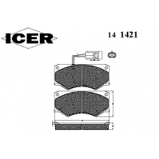141421 ICER Комплект тормозных колодок, дисковый тормоз