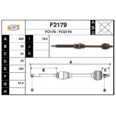 F2179 SNRA Приводной вал