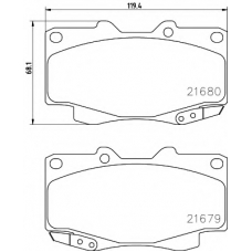 8DB 355 013-481 HELLA Комплект тормозных колодок, дисковый тормоз