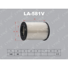 LA-581V LYNX La-581v фильтр воздушный honda integra 2.0 04>/cr-v 2.0/2.4 02-06/fr-v 2.0 05>/civic 2.0 04>/stream